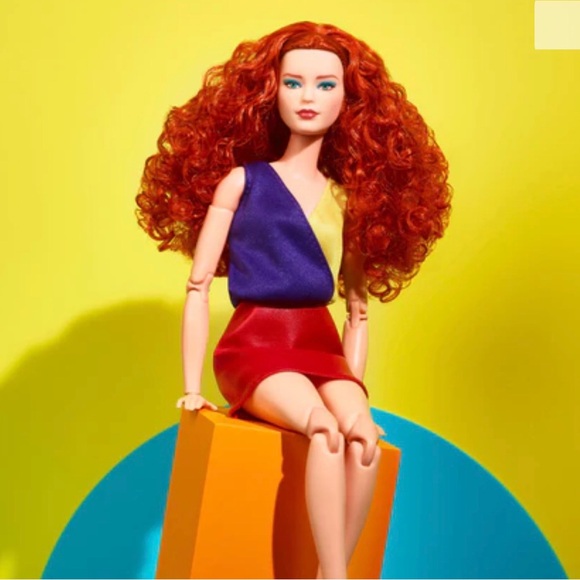 Barbie Looks Colorful Fashion Doll with Curly Red Hair - Picture 4 of 9